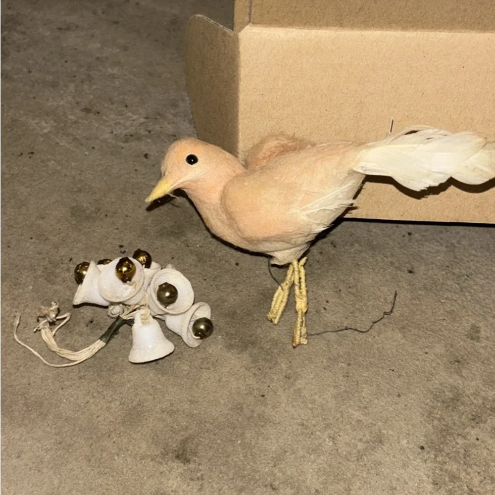 Decorative Light Pink Bird with Bells